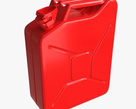 Classic Metal Jerrycan 03 Red 3D model