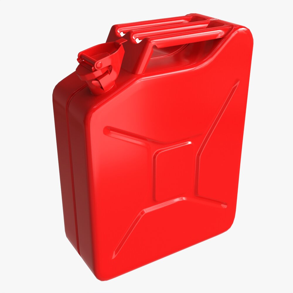 Classic Metal Jerrycan 03 Red 3D 모델 