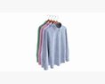 Clothing Long Sleeve Formal Shirts Men On Hanger 1 3D модель