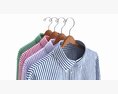 Clothing Long Sleeve Formal Shirts Men On Hanger 1 3D модель