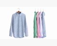 Clothing Long Sleeve Formal Shirts Men On Hanger 1 Modelo 3D