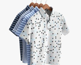 Clothing Short Sleeve Polo Shirts Men On Hanger 2 3D model