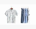 Clothing Short Sleeve Polo Shirts Men On Hanger 2 Modello 3D