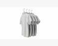Clothing Short Sleeve Polo Shirts Men On Hanger 2 3D-Modell