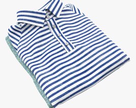 Clothing Short Sleeve Polo Shirts Men Stacked 2 Modelo 3d