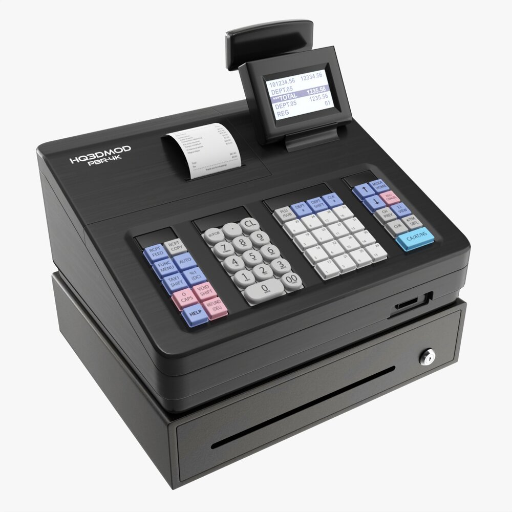 Electronic Cash Register Modello 3D