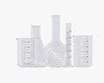 Laboratory Glassware Flasks Measuring Cups 3D модель