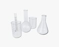 Laboratory Glassware Flasks Measuring Cups 3D-Modell