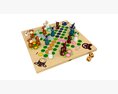 Ludo Animals Wooden Board Table Game 3D-Modell
