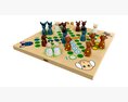 Ludo Animals Wooden Board Table Game 3D 모델 