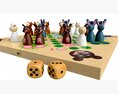Ludo Animals Wooden Board Table Game Modelo 3D