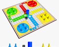 Ludo Traditional Board Table Strategy Game 3D 모델 