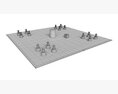Ludo Traditional Board Table Strategy Game Modello 3D