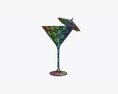 Martini Glass With Olive And Umbrella Modelo 3D