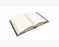 Open Book With Blank Pages And Bookjacket 3d model