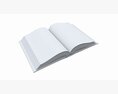 Open Book With Blank Pages And Bookjacket 3Dモデル