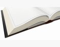 Open Book With Blank Pages And Bookjacket Mockup 3D модель