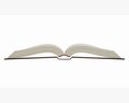 Open Book With Blank Pages And Bookjacket Mockup 3D 모델 