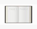 Open Book With Blank Pages And Bookjacket Mockup Modello 3D