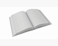 Open Book With Blank Pages And Bookjacket Mockup Modelo 3d