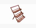Outdoor And Indoor Folding Wood Shelving Modelo 3d