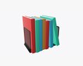 Book Mesh Holder With Books Modèle 3d