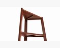 Outdoor And Indoor Triangle Wood Shelving 3d model