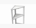 Outdoor And Indoor Triangle Wood Shelving 3D-Modell