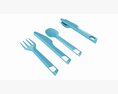 Outdoor Cutlery Set Knife Fork Spoon Modèle 3d