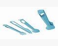 Outdoor Cutlery Set Knife Fork Spoon Modèle 3d
