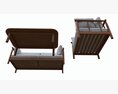 Outdoor Set 2 Seater Sofa Chair Coffee Table 03 3D 모델 