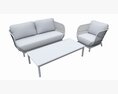 Outdoor Set 3 Seater Sofa Chair Coffee Table 01 Modello 3D