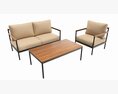 Outdoor Set Seater Sofa Chair Coffee Table 01 Modèle 3d