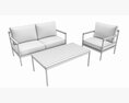 Outdoor Set Seater Sofa Chair Coffee Table 01 3D модель