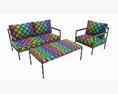 Outdoor Set Seater Sofa Chair Coffee Table 01 3D модель
