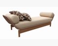 Outdoor Wood Sun Lounger With Cushions 01 Modelo 3d