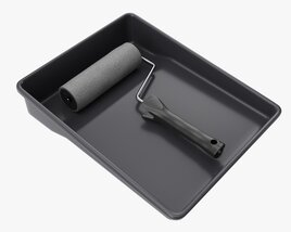 Paint Roller With Tray 01 3D model