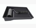 Paint Roller With Tray 01 3D-Modell
