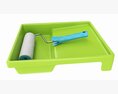 Paint Roller With Tray 02 Modello 3D