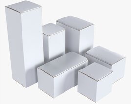 Paper Boxes Mockup Set 02 Modèle 3D