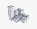 Paper Boxes Mockup Set 02 3D 모델 