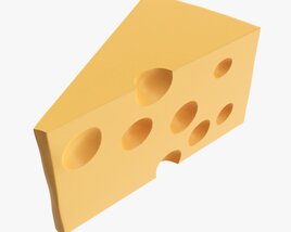 Piece Of Cheese Triangular 3D 모델 