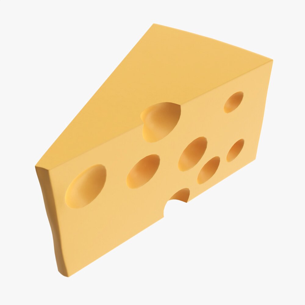 Piece Of Cheese Triangular 3D model