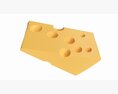 Piece Of Cheese Triangular 3D-Modell