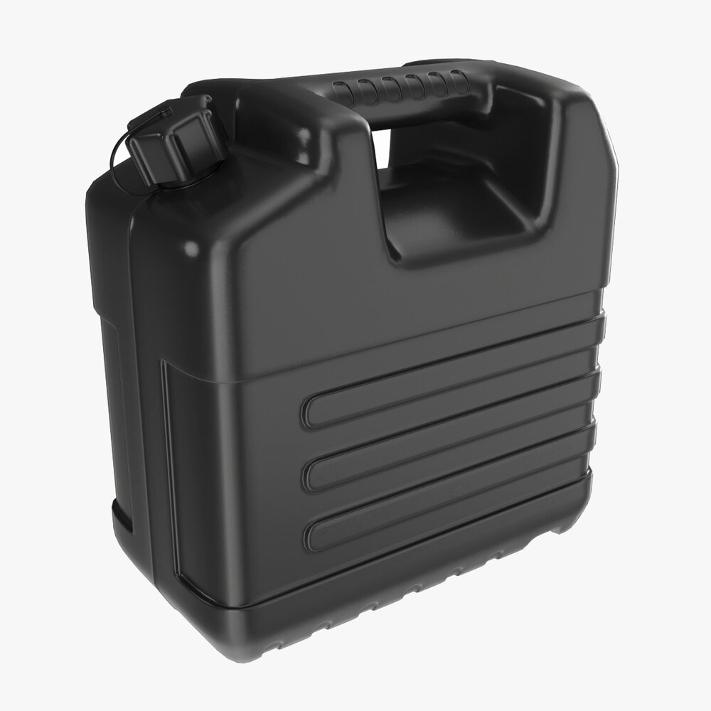 Plastic Black Fuel Oil Canister 3D модель
