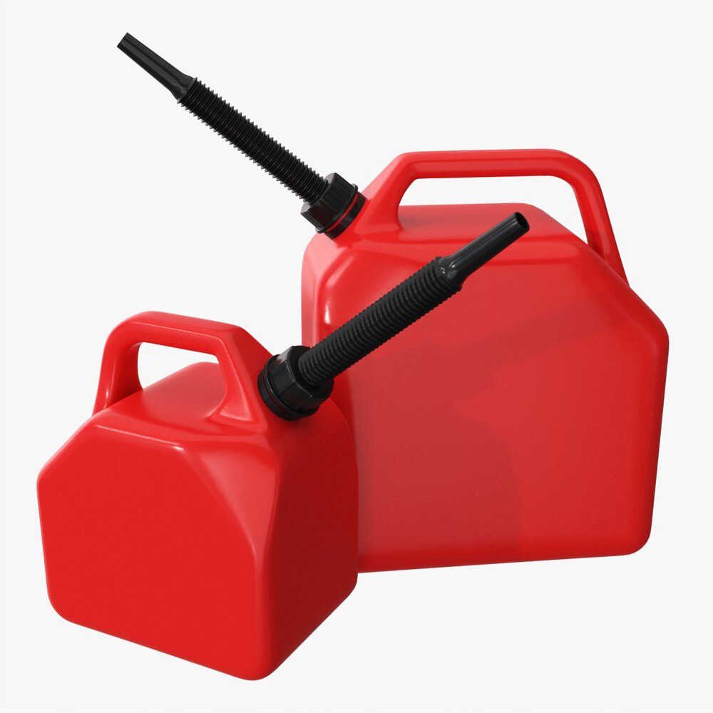 Plastic Gas Canister Set 3D-Modell