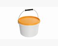 Plastic Paint Bucket With Handle 3D модель