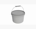 Plastic Paint Bucket With Handle 3D-Modell