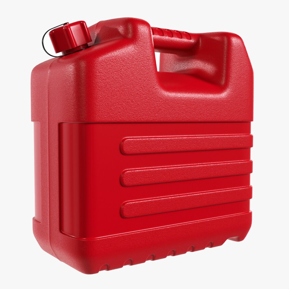 Plastic Red Fuel Oil Canister 3D-Modell