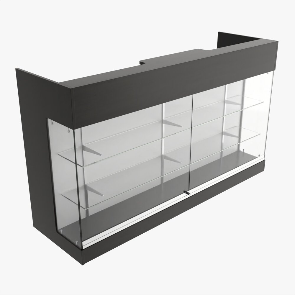 Point Of Sale Showcase Counter 3Dモデル